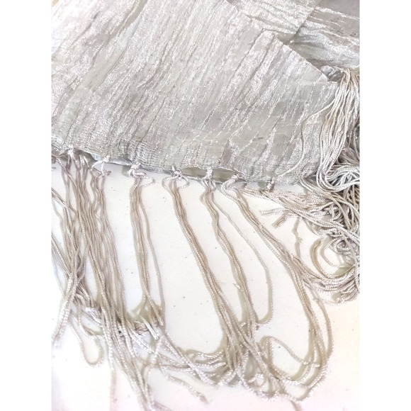 Collection XIIX Women's Shimmer Metallic Evening Wrap Scarf 72 X 20 Fringe - Picture 6 of 11